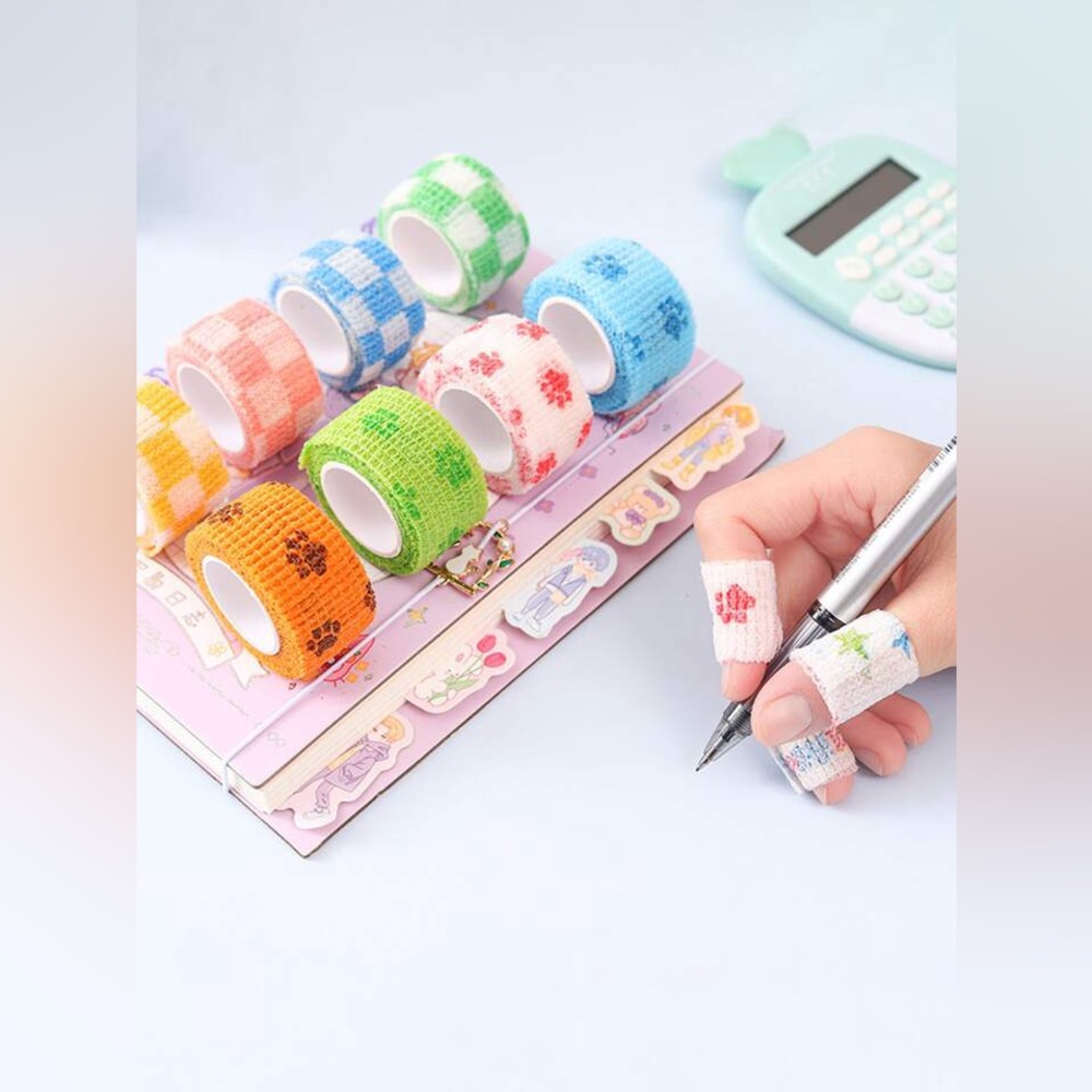 ✨Host Pick✨5 Rolls Cute Graphic Print Self Adhesive Bandage Wrap